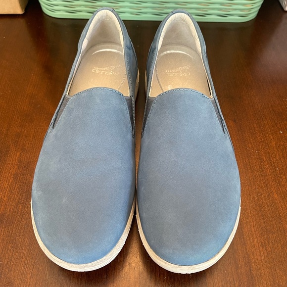 Dansko Shoes - Dansko Laraine Slip On Sneaker (Women) - Blue Waterproof Nubuck